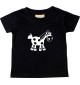 Kinder T-Shirt  Funny Tiere Pferd Pony schwarz, 0-6 Monate