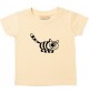Kinder T-Shirt  Funny Tiere Katze hellgelb, 0-6 Monate