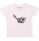 Kinder T-Shirt  Funny Tiere Katze rosa, 0-6 Monate