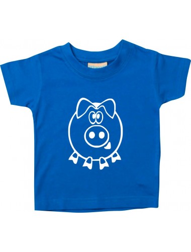 Kinder T-Shirt  Funny Tiere Schwein Eber Sau royal, 0-6 Monate