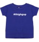 Kinder T-Shirt  hashtag thighgap,lila, 0-6 Monate
