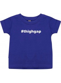 Kinder T-Shirt  hashtag thighgap,lila, 0-6 Monate