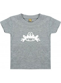 Kinder T-Shirt  Funny Tiere Frosch Kröte grau, 0-6 Monate