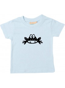 Kinder T-Shirt  Funny Tiere Frosch Kröte hellblau, 0-6 Monate