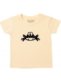 Kinder T-Shirt  Funny Tiere Frosch Kröte hellgelb, 0-6 Monate