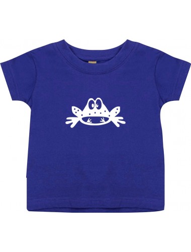 Kinder T-Shirt  Funny Tiere Frosch Kröte lila, 0-6 Monate