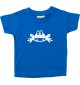Kinder T-Shirt  Funny Tiere Frosch Kröte royal, 0-6 Monate
