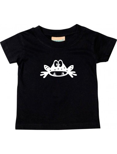 Kinder T-Shirt  Funny Tiere Frosch Kröte schwarz, 0-6 Monate