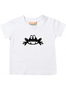 Kinder T-Shirt  Funny Tiere Frosch Kröte weiss, 0-6 Monate