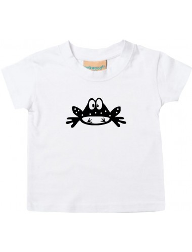 Kinder T-Shirt  Funny Tiere Frosch Kröte weiss, 0-6 Monate