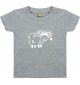 Kinder T-Shirt  Funny Tiere Schäfchen grau, 0-6 Monate