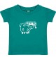 Kinder T-Shirt  Funny Tiere Schäfchen jade, 0-6 Monate