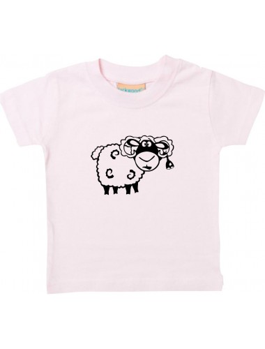 Kinder T-Shirt  Funny Tiere Schäfchen rosa, 0-6 Monate
