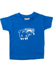 Kinder T-Shirt  Funny Tiere Schäfchen royal, 0-6 Monate