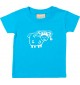 Kinder T-Shirt  Funny Tiere Schäfchen tuerkis, 0-6 Monate