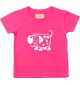 Kinder T-Shirt  Funny Tiere Hund Dog pink, 0-6 Monate