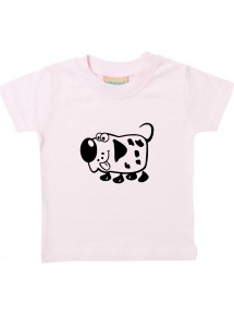 Kinder T-Shirt  Funny Tiere Hund Dog rosa, 0-6 Monate