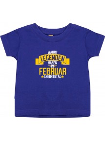 Kinder T-Shirt  Wahre LEGENDEN haben im FEBRUAR Geburtstag lila, 0-6 Monate