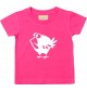 Kinder T-Shirt  Funny Tiere Vogel Spatz pink, 0-6 Monate