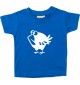 Kinder T-Shirt  Funny Tiere Vogel Spatz royal, 0-6 Monate