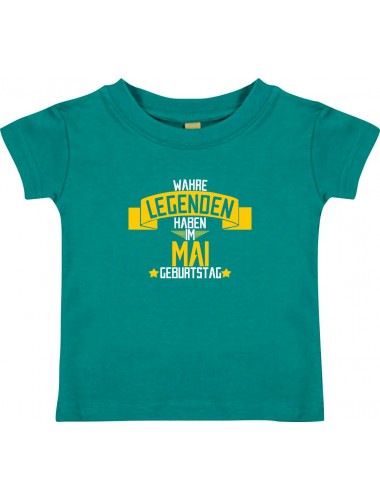 Kinder T-Shirt  Wahre LEGENDEN haben im MAI Geburtstag jade, 0-6 Monate