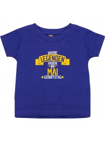 Kinder T-Shirt  Wahre LEGENDEN haben im MAI Geburtstag lila, 0-6 Monate