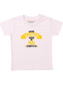 Kinder T-Shirt  Wahre LEGENDEN haben im MAI Geburtstag rosa, 0-6 Monate