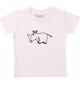 Kinder T-Shirt  Funny Tiere Nashorn rosa, 0-6 Monate
