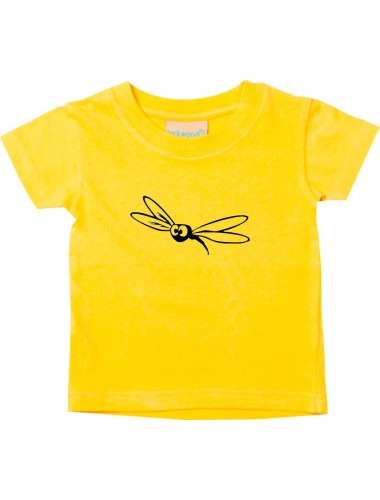 Kinder T-Shirt  Funny Tiere Fliege Insekt gelb, 0-6 Monate