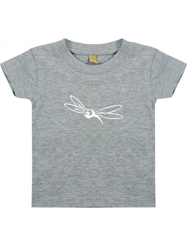Kinder T-Shirt  Funny Tiere Fliege Insekt grau, 0-6 Monate