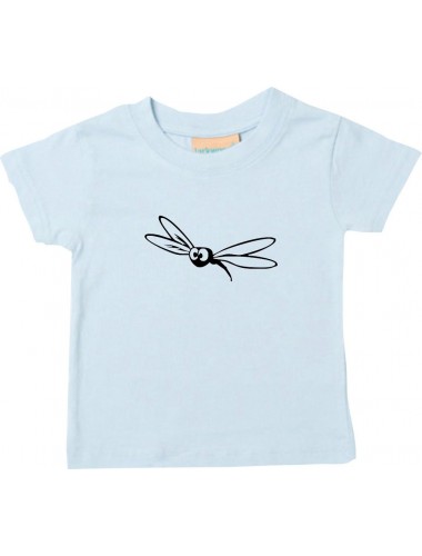 Kinder T-Shirt  Funny Tiere Fliege Insekt hellblau, 0-6 Monate