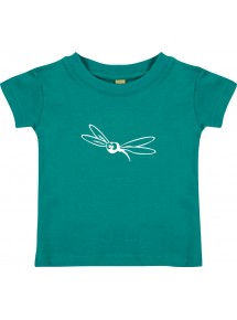 Kinder T-Shirt  Funny Tiere Fliege Insekt jade, 0-6 Monate