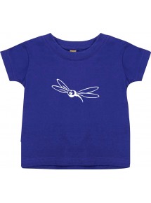 Kinder T-Shirt  Funny Tiere Fliege Insekt lila, 0-6 Monate