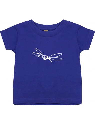 Kinder T-Shirt  Funny Tiere Fliege Insekt lila, 0-6 Monate