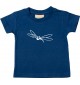 Kinder T-Shirt  Funny Tiere Fliege Insekt navy, 0-6 Monate