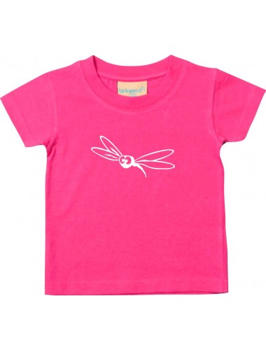 Kinder T-Shirt  Funny Tiere Fliege Insekt pink, 0-6 Monate