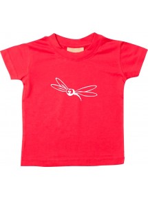 Kinder T-Shirt  Funny Tiere Fliege Insekt rot, 0-6 Monate