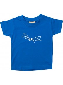 Kinder T-Shirt  Funny Tiere Fliege Insekt royal, 0-6 Monate