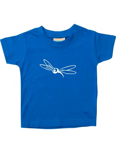 Kinder T-Shirt  Funny Tiere Fliege Insekt royal, 0-6 Monate