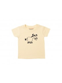 Kinder T-Shirt  Funny Tiere Esel hellgelb, 0-6 Monate
