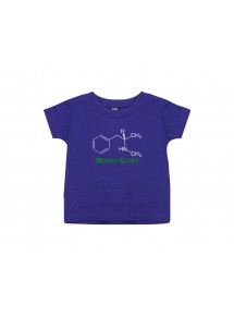 Cooles Kinder T-Shirt  Wanna Cook Srukturformel lila, 0-6 Monate
