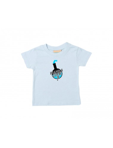 Cooles Kinder T-Shirt  Wanna Cook Reagenzglas Test Tube hellblau, 0-6 Monate