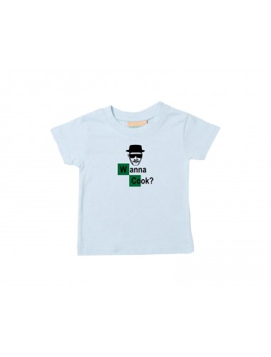 Kinder T-Shirt Breaking Bad White Cook Chemistry Walter Kult, hellblau, 0-6 Monate