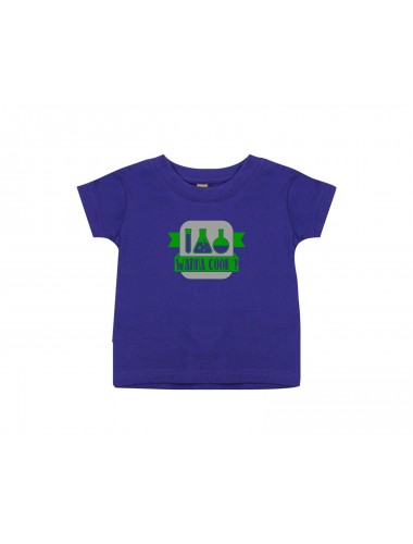 Cooles Kinder T-Shirt  Wanna Cook Reagenzglas lila, 0-6 Monate