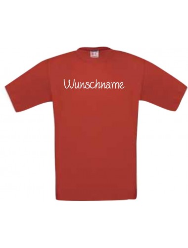 Kinder T-Shirt  individuell mit Ihrem Wunschtext versehen ,rot, Größe 0-6 Monate