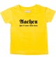 Kinder T-Shirt  Aachen You´ll never walk alone Fußball Fans Ultra Verein Kult, gelb, 0-6 Monate