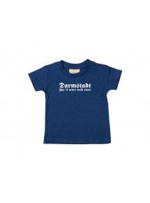 Kinder T-Shirt  Darmstadt You´ll never walk alone Fußball Fans Ultra Verein Kult, navy, 0-6 Monate