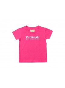 Kinder T-Shirt  Darmstadt You´ll never walk alone Fußball Fans Ultra Verein Kult, pink, 0-6 Monate