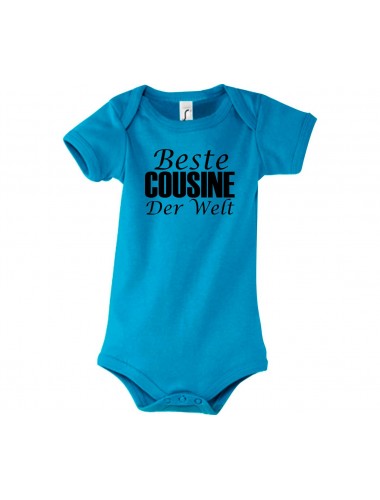 Baby Body Beste Cousine der Welt, hellblau, 12-18 Monate
