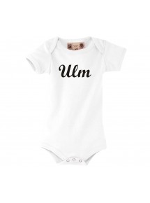 Baby Body Deine Stadt Ulm City Shirts kult, weiss, 0-6 Monate